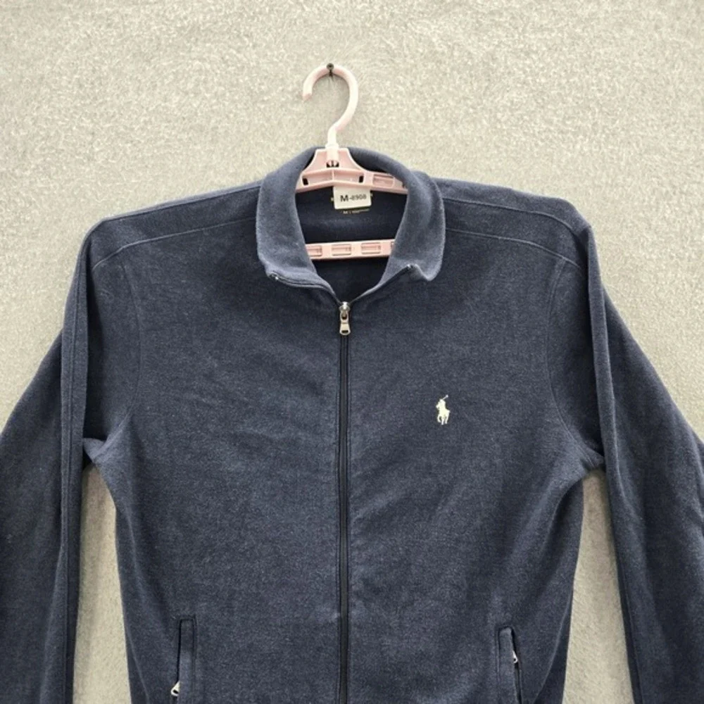 Polo‎ Ralph Lauren Men Jacket M Navy Track Logo Embroidery Performance